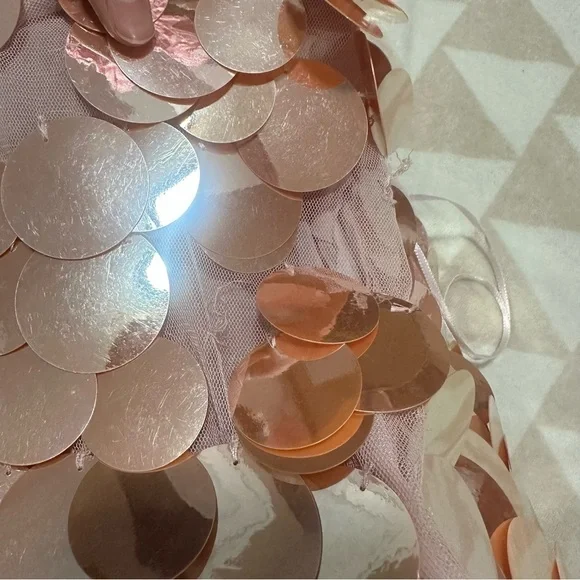 J crew peachy pink Collection circle-sequin midi dress - Picture 6 of 6